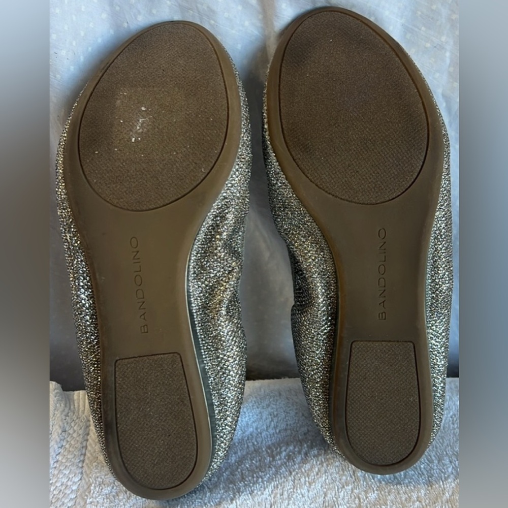 Bandolino Silver Glitz Women's Slip-on Ballet Flat, Size 8 - Picture 3 of 4
